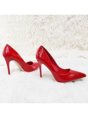 Red Patent High Heel Pointy Toe Pumps